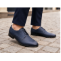 Pantofi Derby bărbați bleumarin din piele naturală perforată 346ABLM